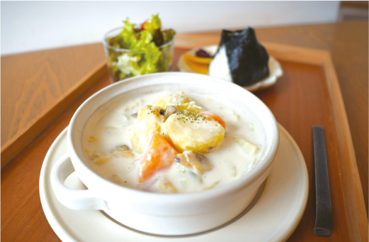 ごろごろお野菜のクラムチャウダー