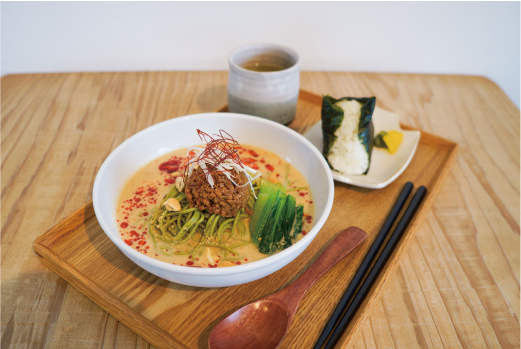 冷やし豆乳坦々茶そば